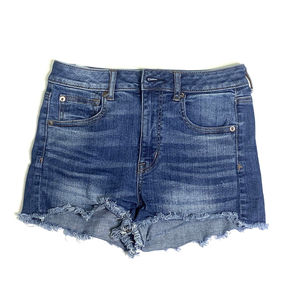 American Eagle Denim Shorts Super Hi Rise Shortie Size 4 Cutoffs